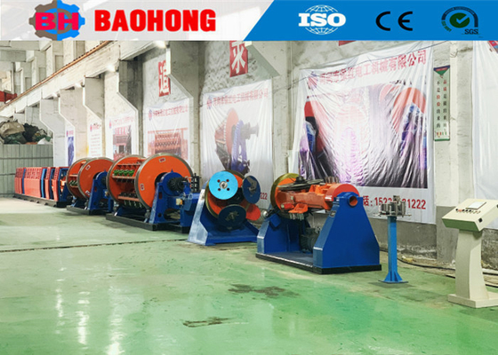 500 PLC Control Rigid Frame Cable Stranding Machine Untuk Bare Wire
