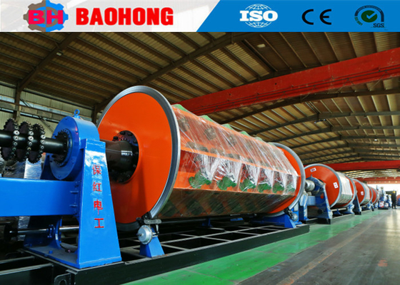 Red Rigid Frame Stranding Machine Dari Kepala Rekaman Kabel Listrik