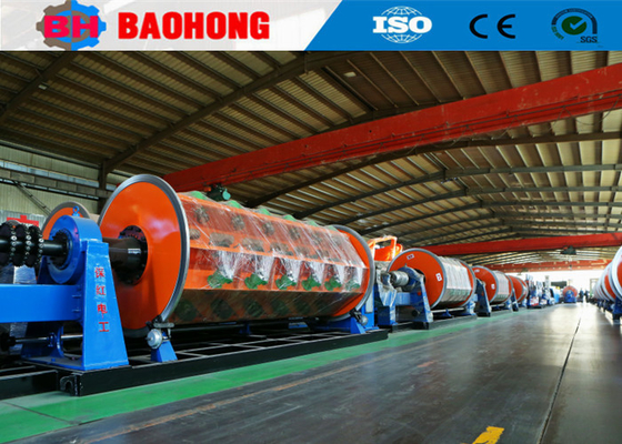 Permukaan Poles Rigid Frame Stranding Machine 35mm Cable Strander Line