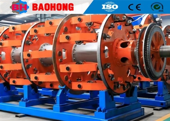 Mesin Stranding Kabel Baja Fungsi Putar Belakang Untuk Armouring