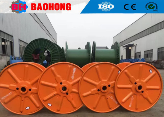Single Layer Power Cable Spool Steel Wire Reel Besar Memuat Keseimbangan Dinamis Yang Baik