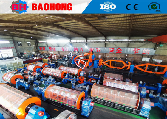 630 Rigid Stranding Machine Untuk Konduktor Milliken Sektor Bulat Aluminium Tembaga